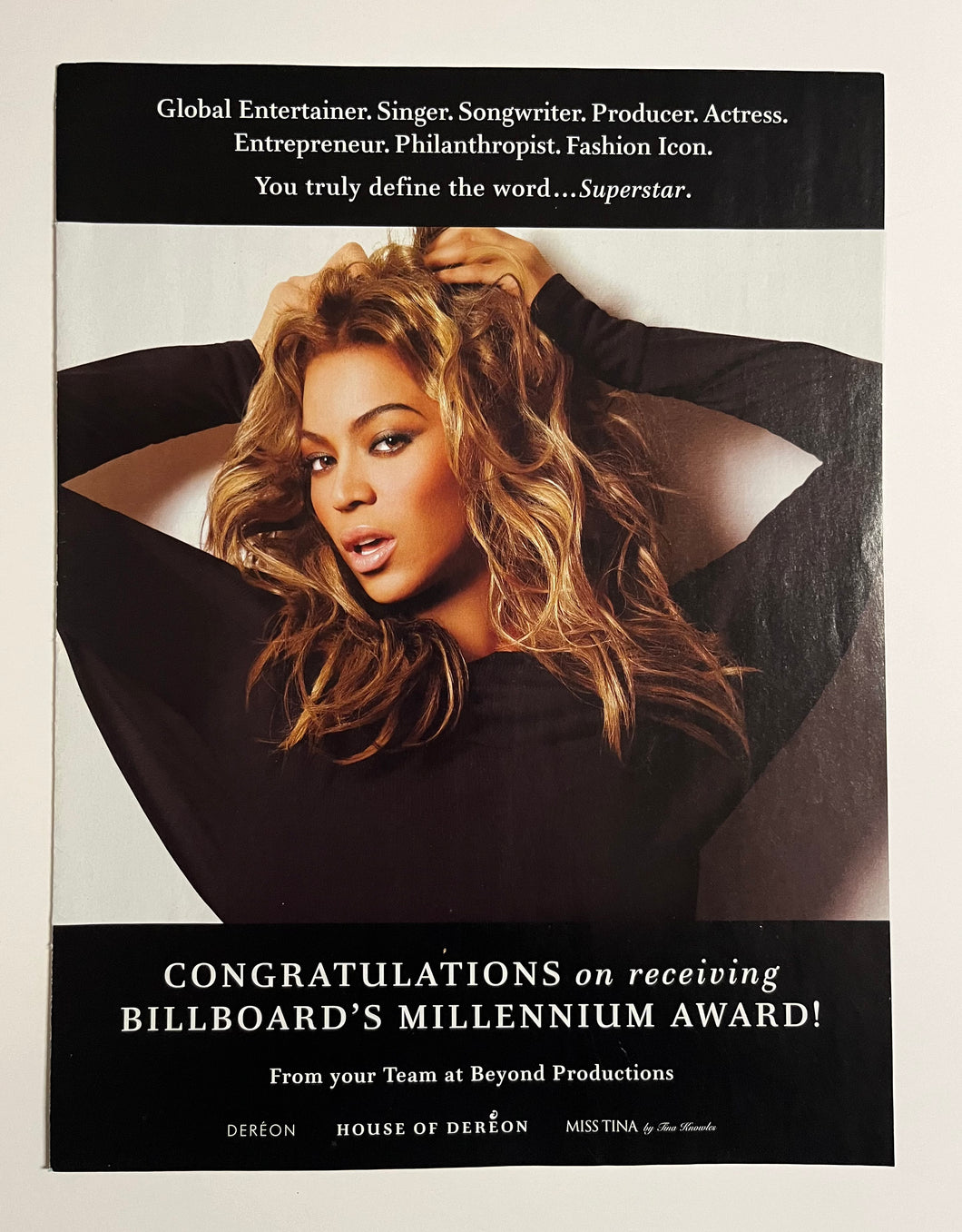 Beyonce - 8” x 11” Trade Ad