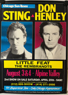 Sting Don Henley - 20” x 28” 1991 Concert Poster