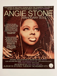 Angie Stone - 11” x 13” Trade Ad