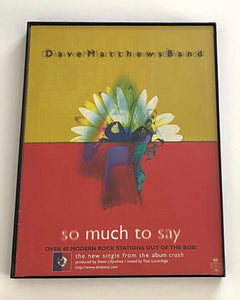 Dave Matthews Band - 8 1/2" x 11" Framed Trade Ad