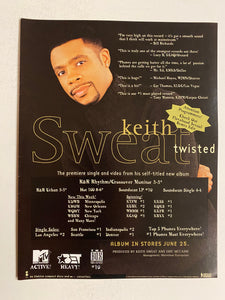 Keith Sweat - 8 1/2” x 11” Trade Ad #1