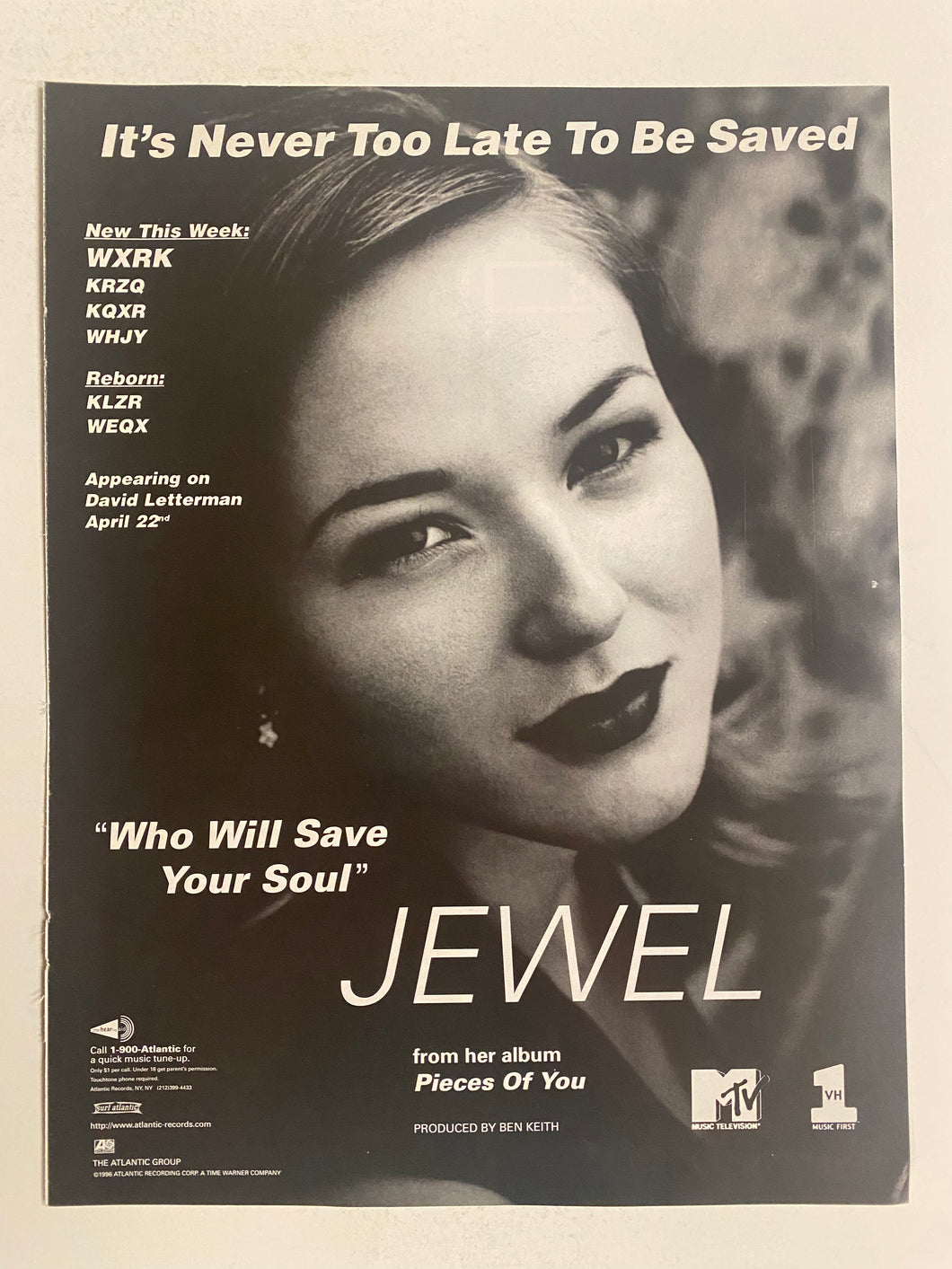 Jewel - 8 1/2” x 11” Trade Ad #2