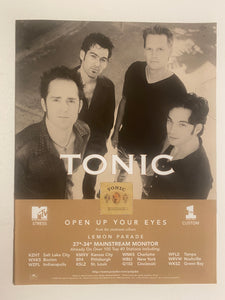 Tonic - 8 1/2” x 11” Trade Ad #2