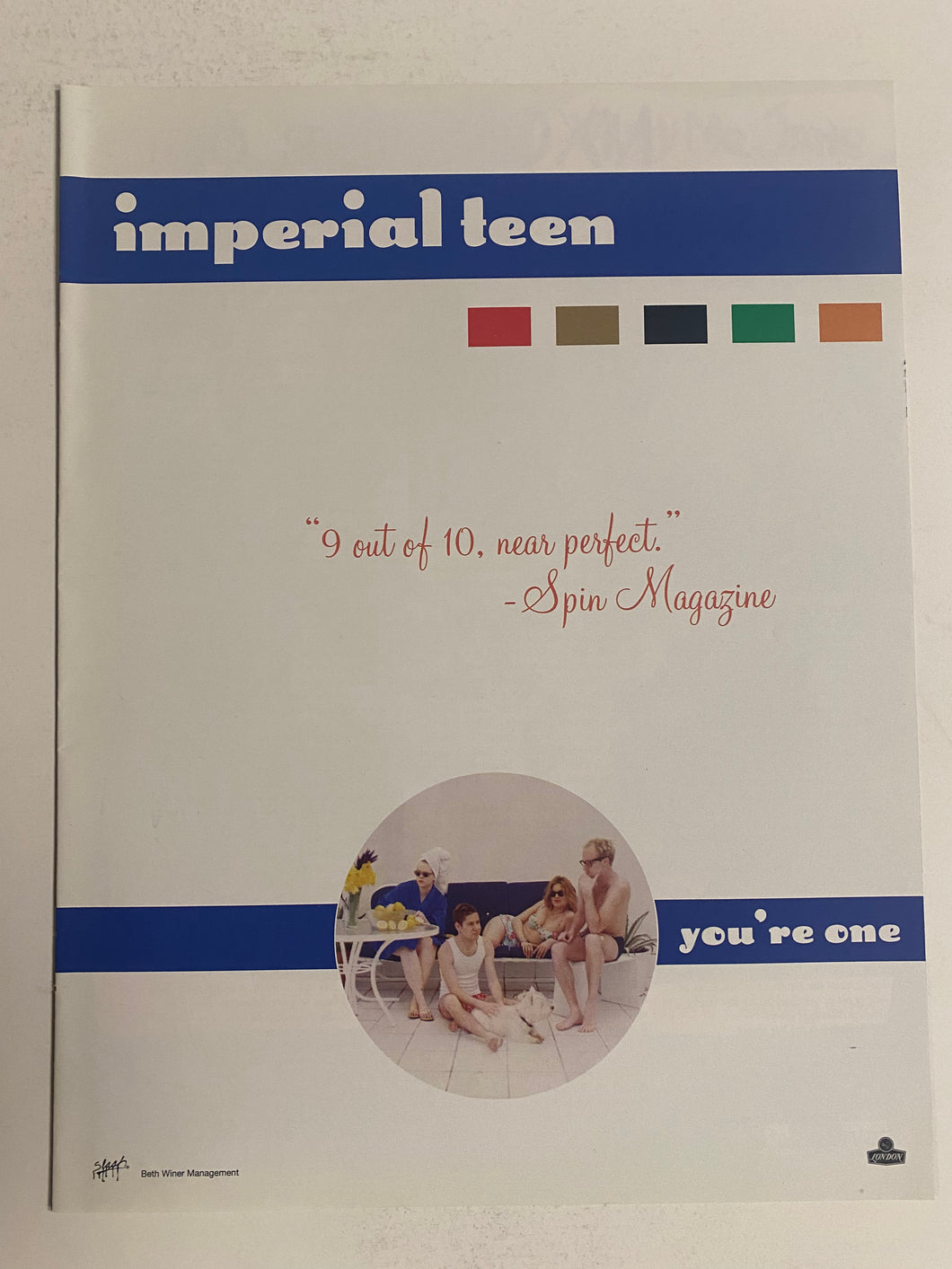 Imperial Teen - 8 1/2” x 11” Trade Ad