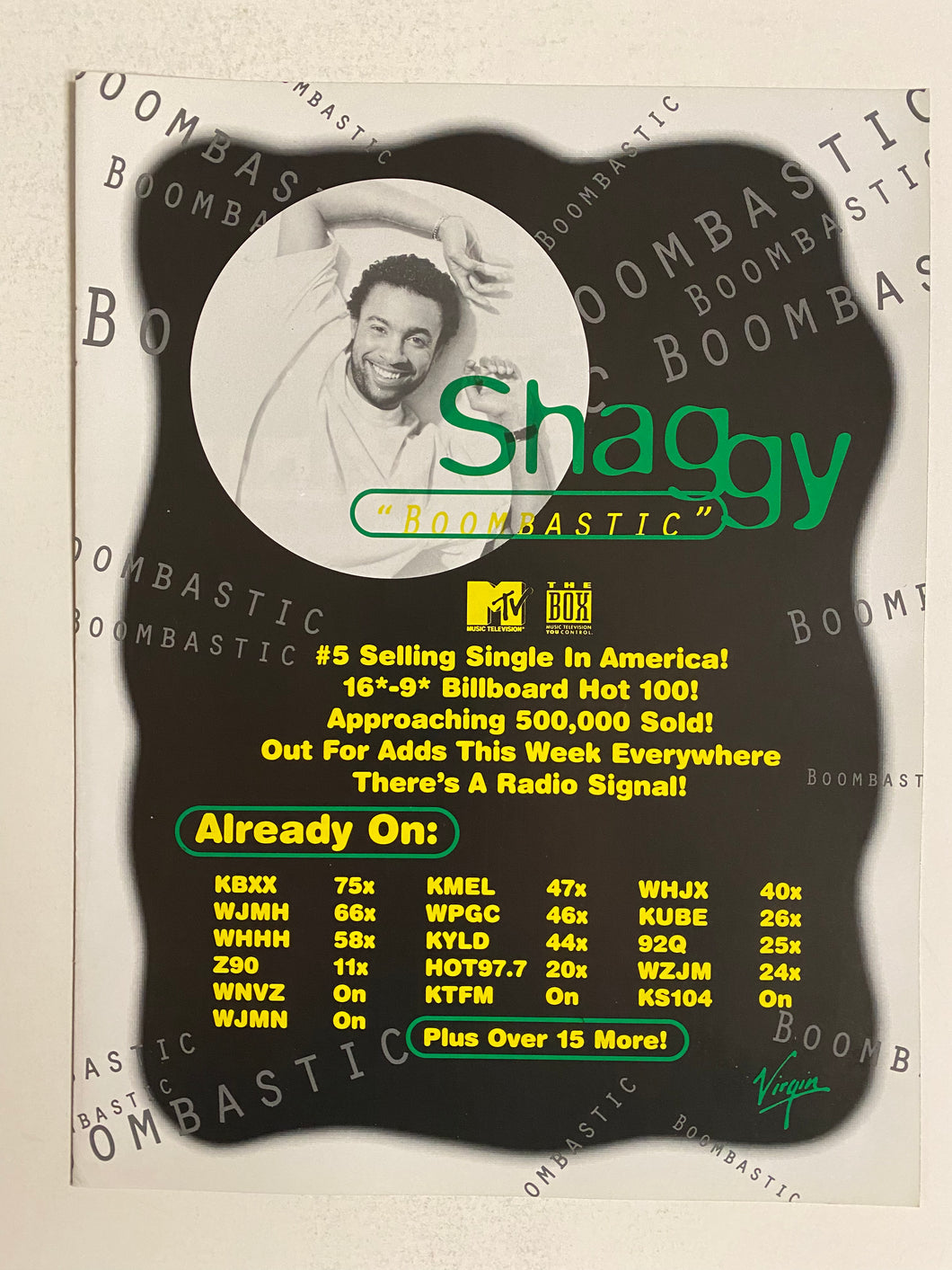 Shaggy - 8 1/2” x 11” Trade Ad #2