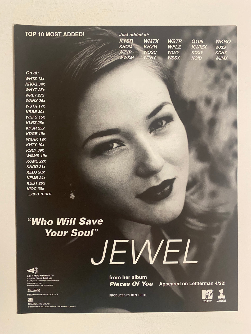 Jewel - 8 1/2” x 11” Trade Ad #3