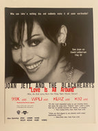 Joan Jett - 8 1/2” x 11” Trade Ad #2