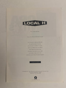 Local H - 8 1/2” x 11” Trade Ad #2