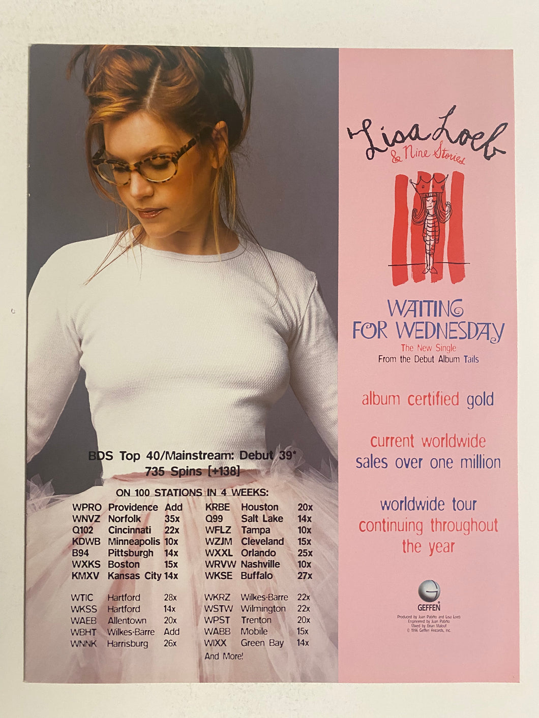 Lisa Loeb - 8 1/2” x 11” Trade Ad #2