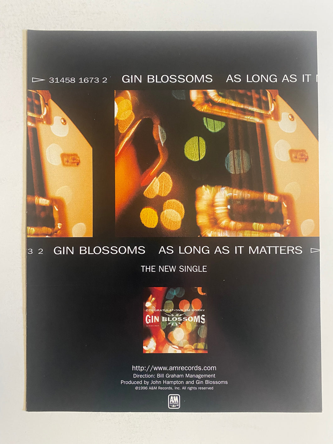 Gin Blossoms - 8 1/2” x 11” Trade Ad #1