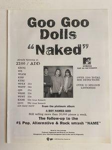 Goo Goo Dolls - 8 1/2” x 11” Trade Ad #2