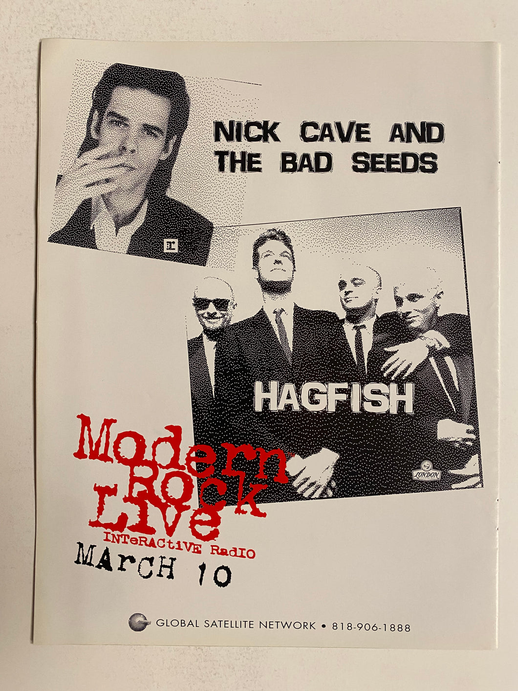 Nick Cave / Hagfish - 8 1/2” x 11” Trade Ad