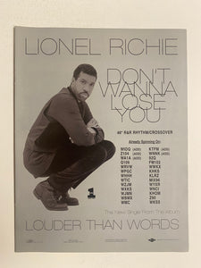 Lionel Richie - 8 1/2” x 11” Trade Ad #8