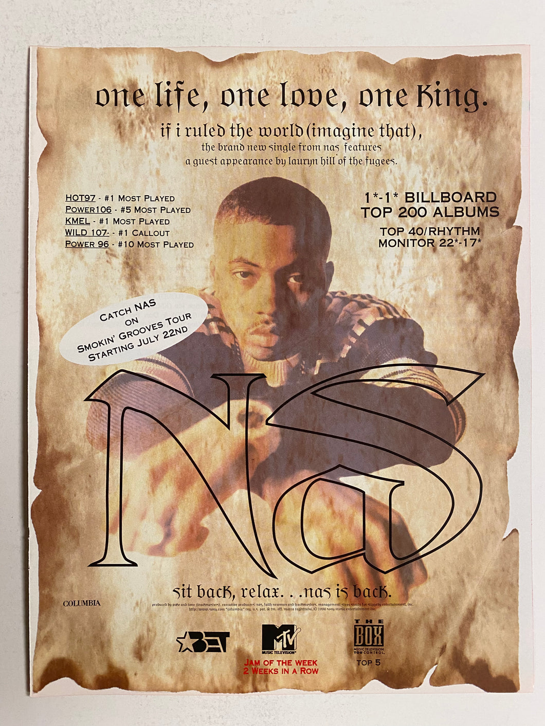 Nas - 8 1/2” x 11” Trade Ad #3