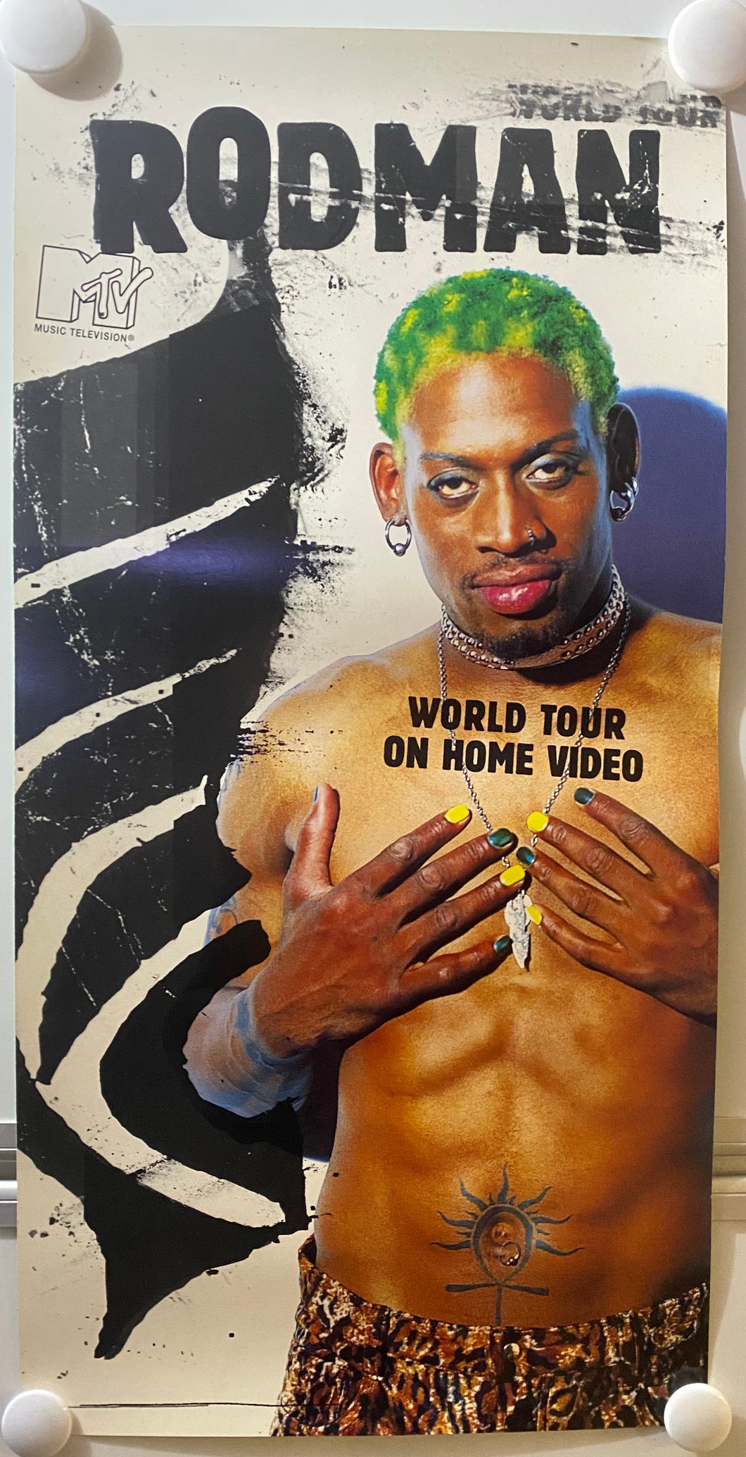 Dennis Rodman - 12” x 24” Double Sided Promotional Poster