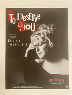 Bette Midler - 8 1/2” x 11” Trade Ad