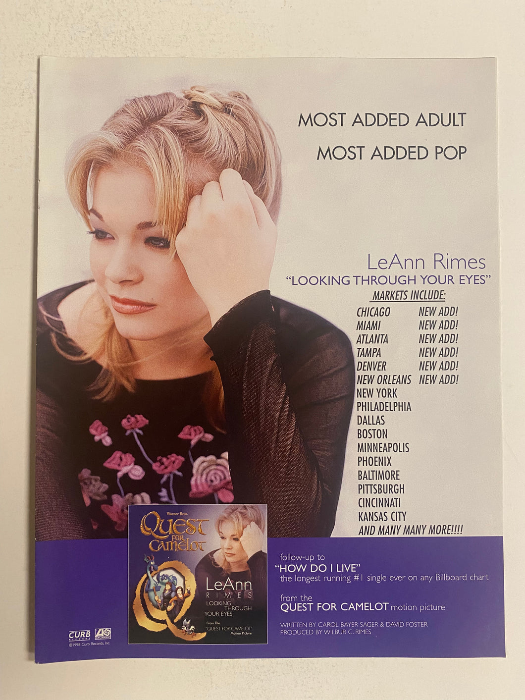 LeAnn Rimes - 8 1/2” x 11” Trade Ad #1