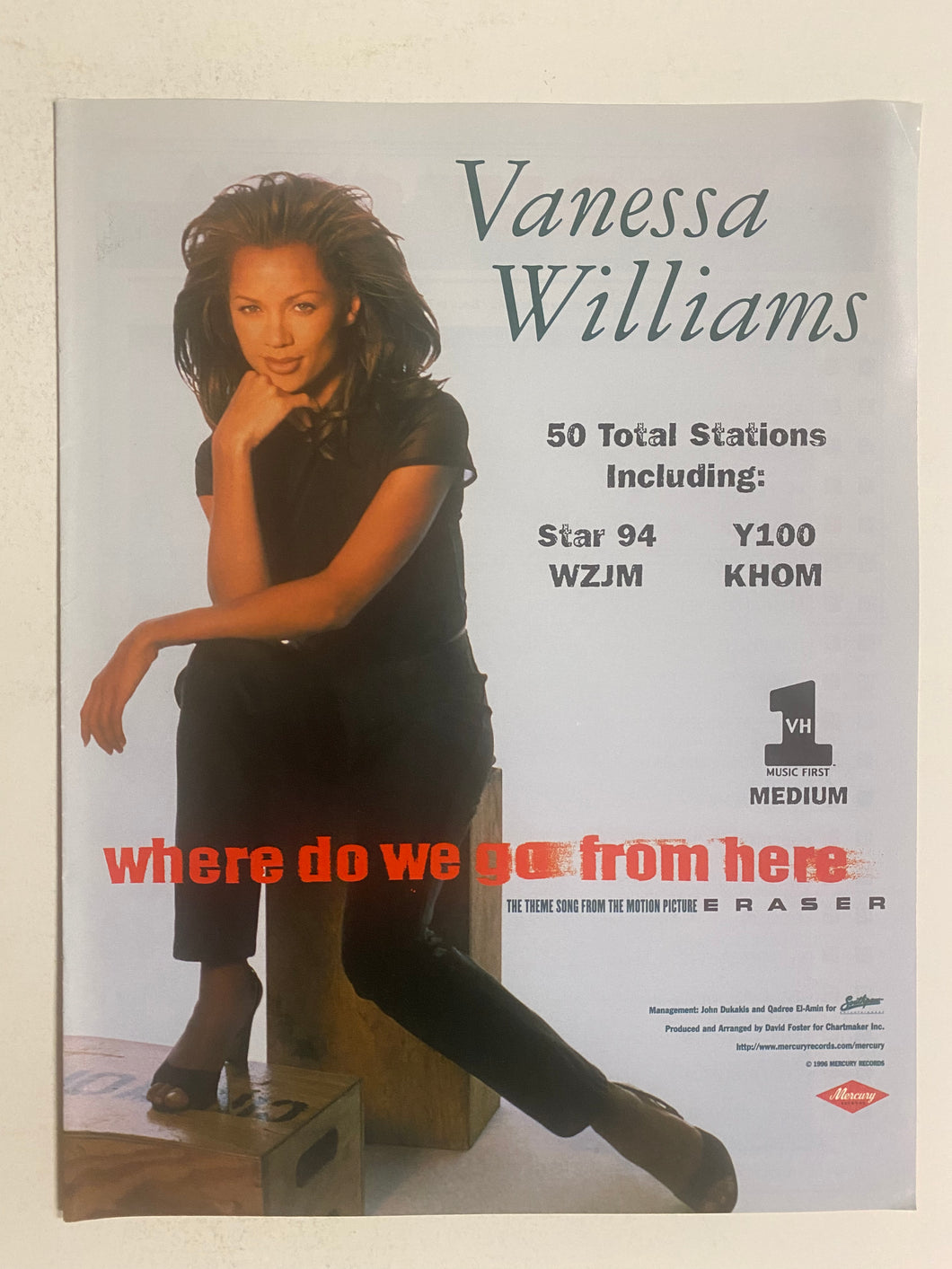 Vanessa Williams - 8 1/2” x 11” Trade Ad #1