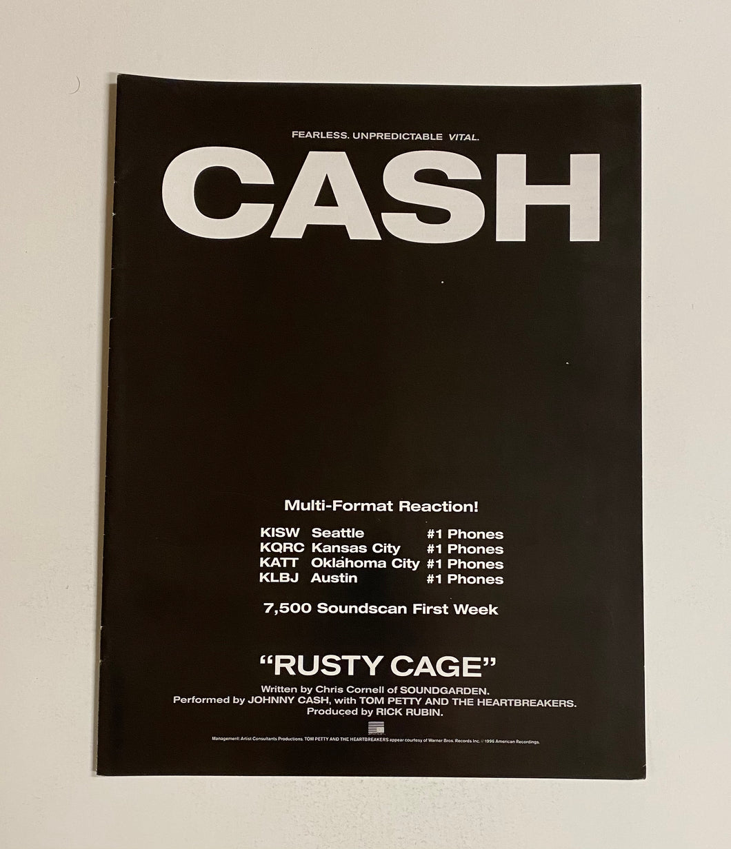 Johnny Cash  - 8 1/2” x 11” Trade Ad