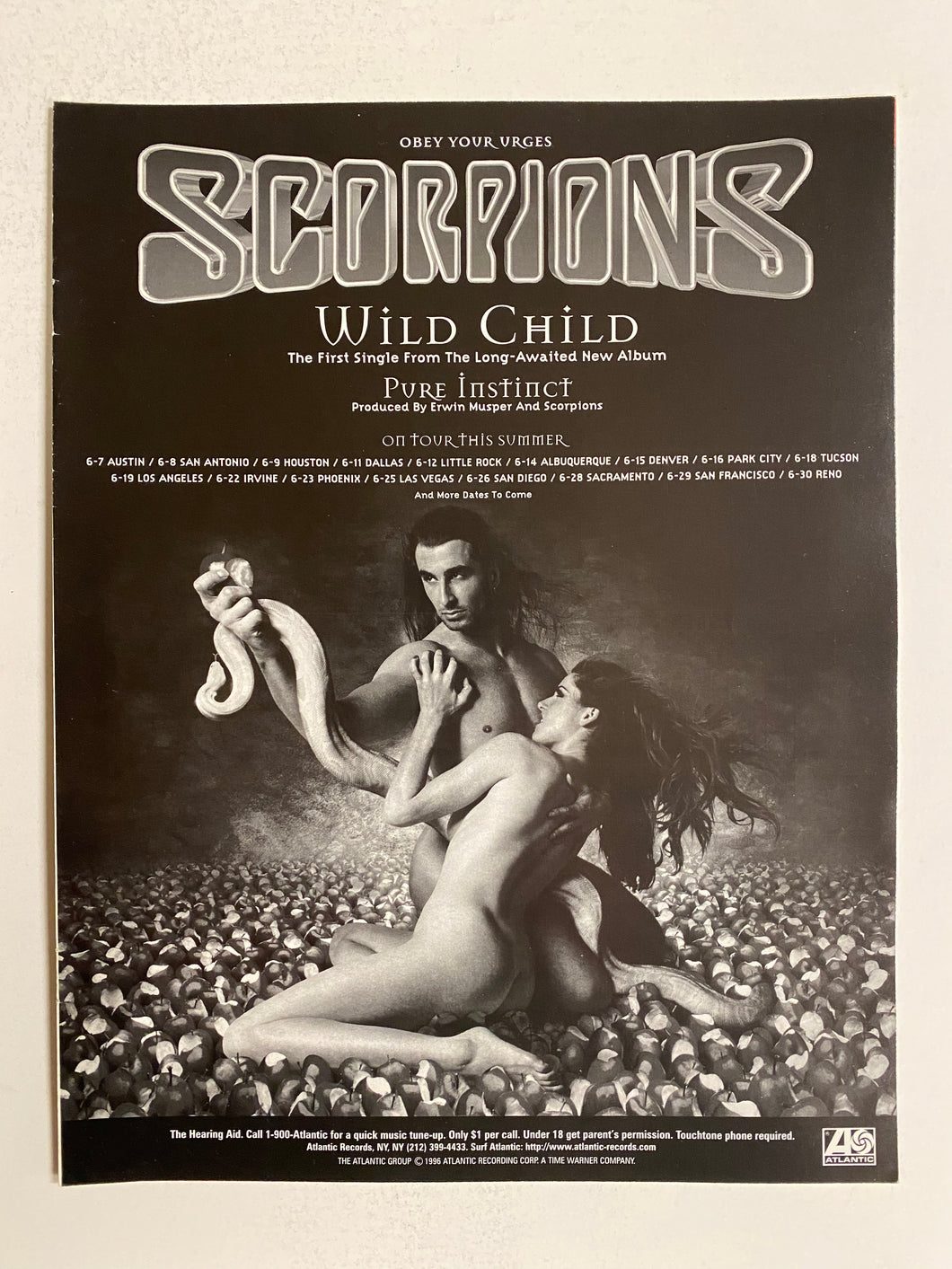 Scorpions - 8 1/2” x 11” Trade Ad