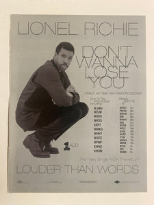 Lionel Richie - 8 1/2” x 11” Trade Ad #4