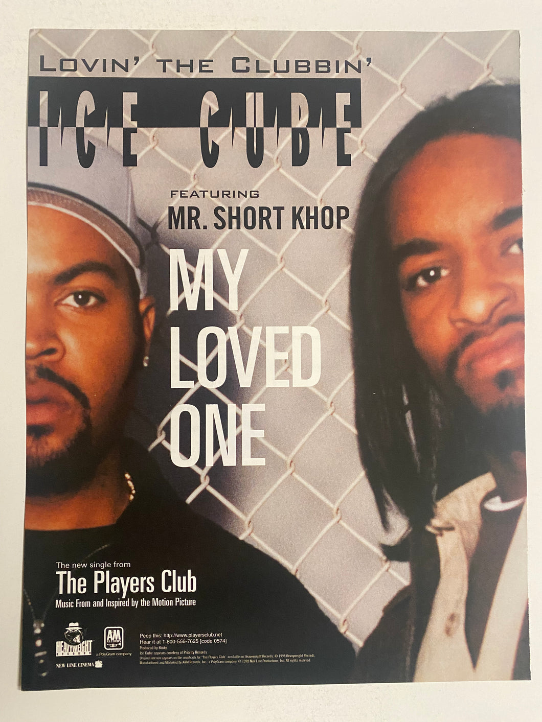 Ice Cube - 8 1/2” x 11” Trade Ad