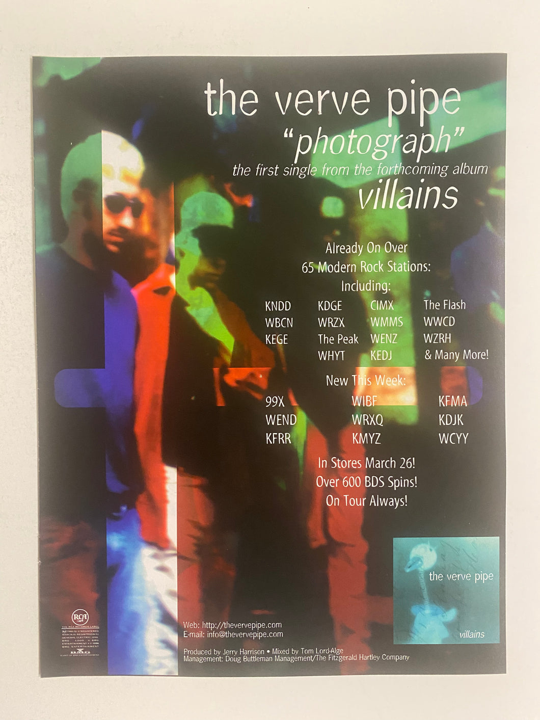 Verve Pipe - 8 1/2” x 11” Trade Ad #6