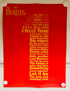 Beatles - 18” x 24” Double Sided Promotional Poster