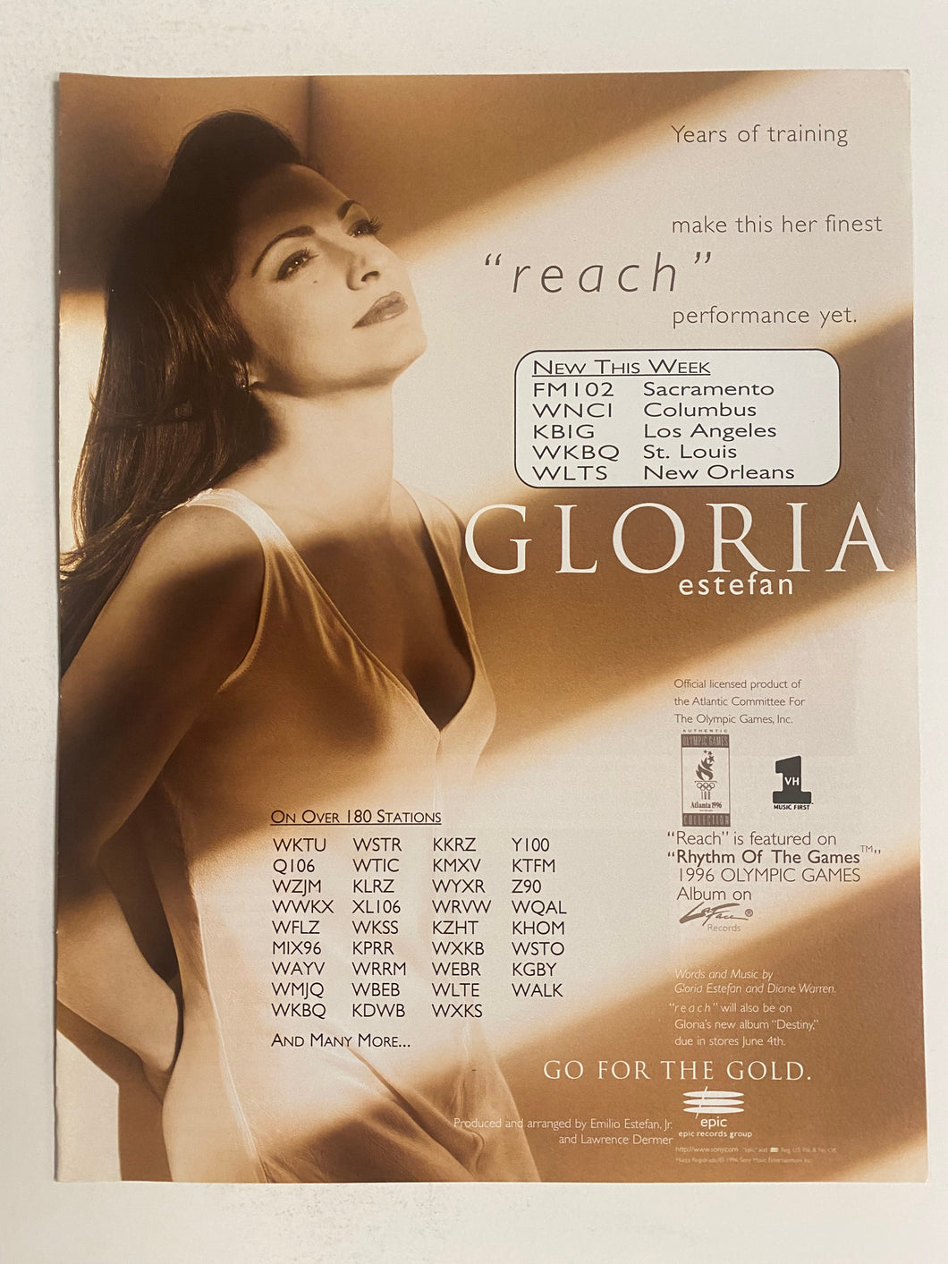 Gloria Estefan - 8 1/2” x 11” Trade Ad #3