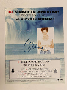 Celine Dion - 8 1/2” x 11” Trade Ad #3