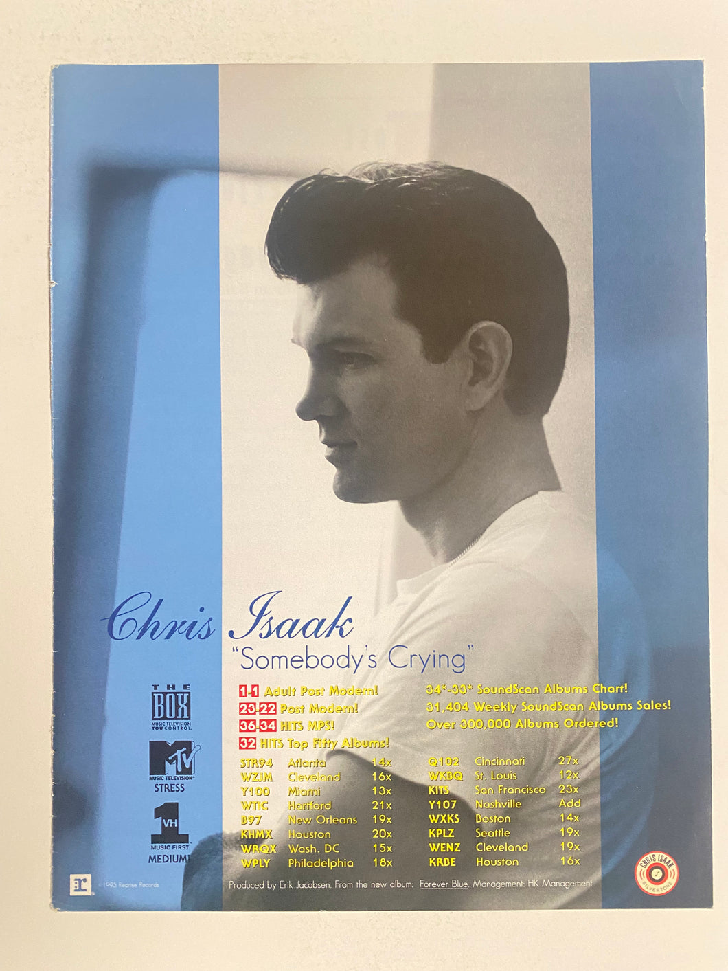 Chris Isaak - 8 1/2” x 11” Trade Ad