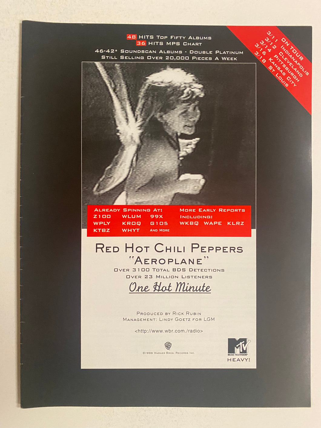 Red Hot Chili Peppers - 8 1/2” x 11” Trade Ad #6