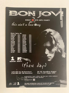 Bon Jovi 8 1/2” x 11” Trade Ad