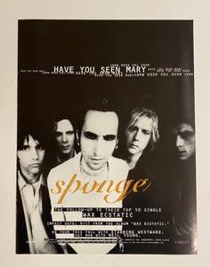 Sponge - 8 1/2" x 11" Trade Ad #1