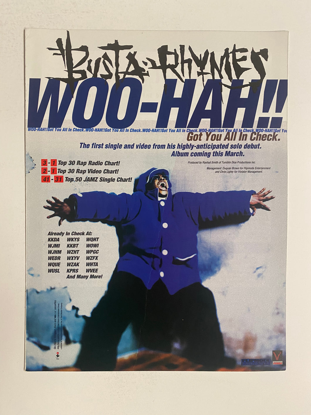 Busta Rhymes - 8 1/2” x 11” Trade Ad