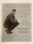 Lionel Richie - 8 1/2” x 11” Trade Ad #9
