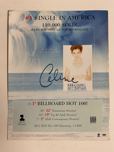 Celine Dion - 8 1/2” x 11” Trade Ad #2