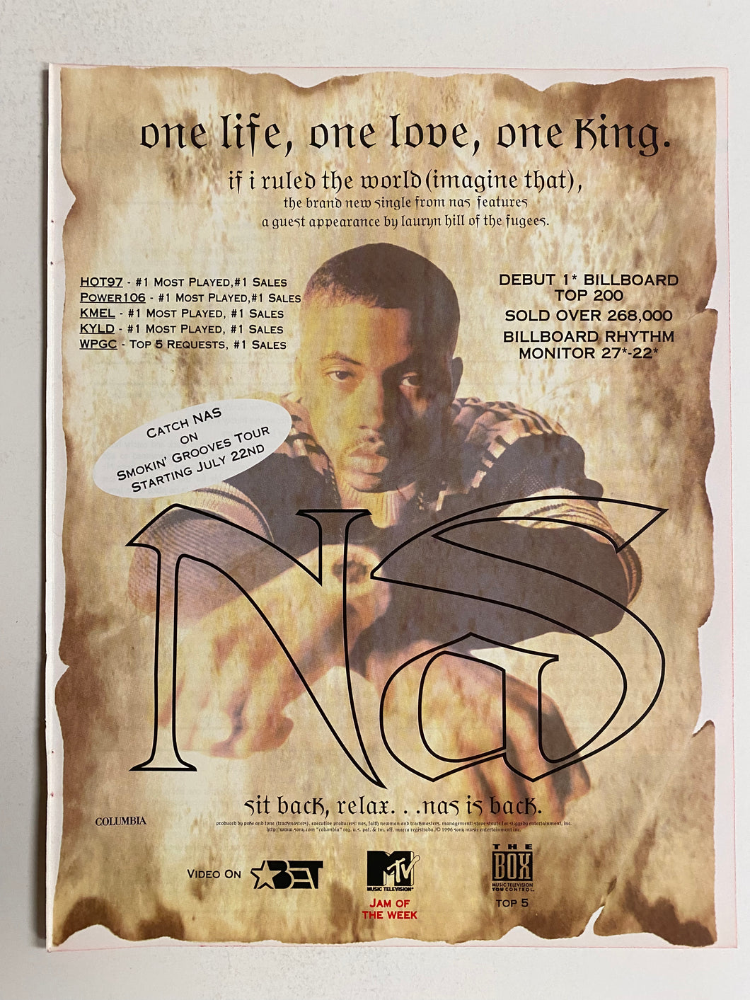 Nas - 8 1/2” x 11” Trade Ad #4