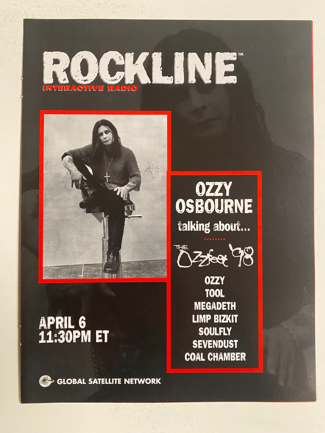 Ozzy Osbourne - 8 1/2” x 11” Trade Ad