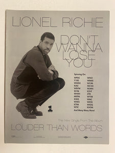 Lionel Richie - 8 1/2” x 11” Trade Ad #6