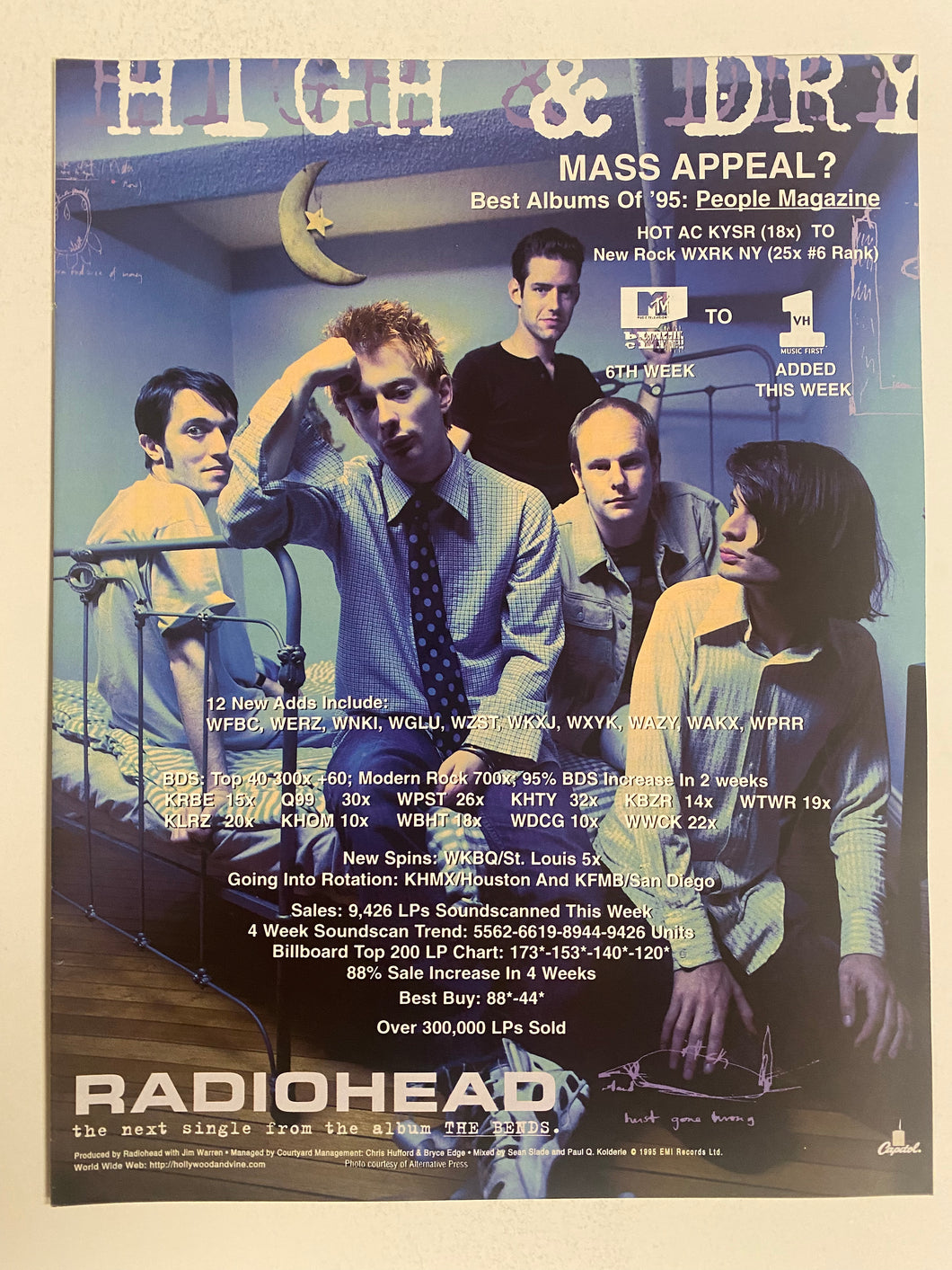 Radiohead - 8 1/2” x 11” Trade Ad