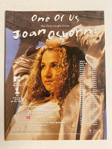 Joan Osborne - 8 1/2” x 11” Trade Ad #1