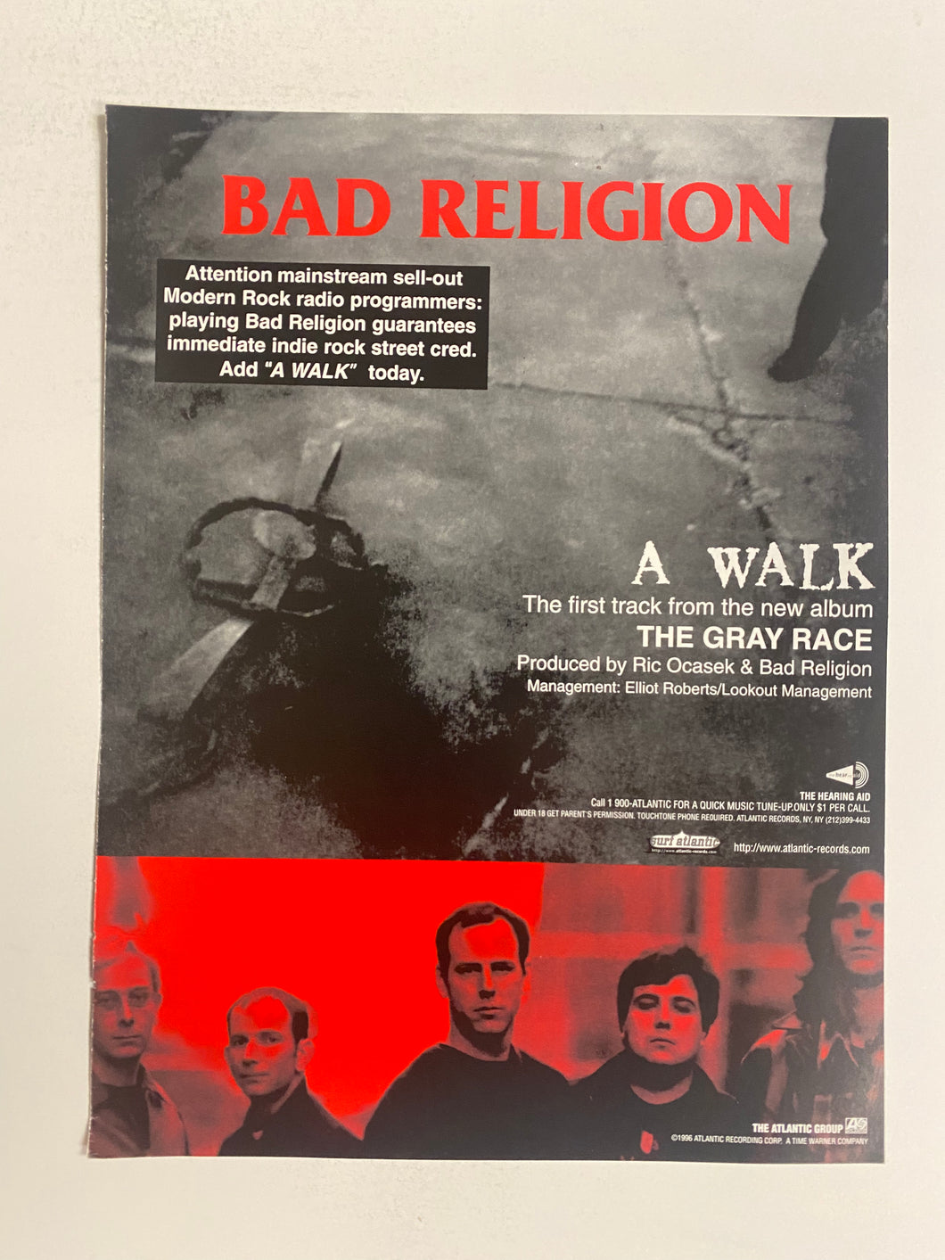 Bad Religion - 8 1/2” x 11” Trade Ad