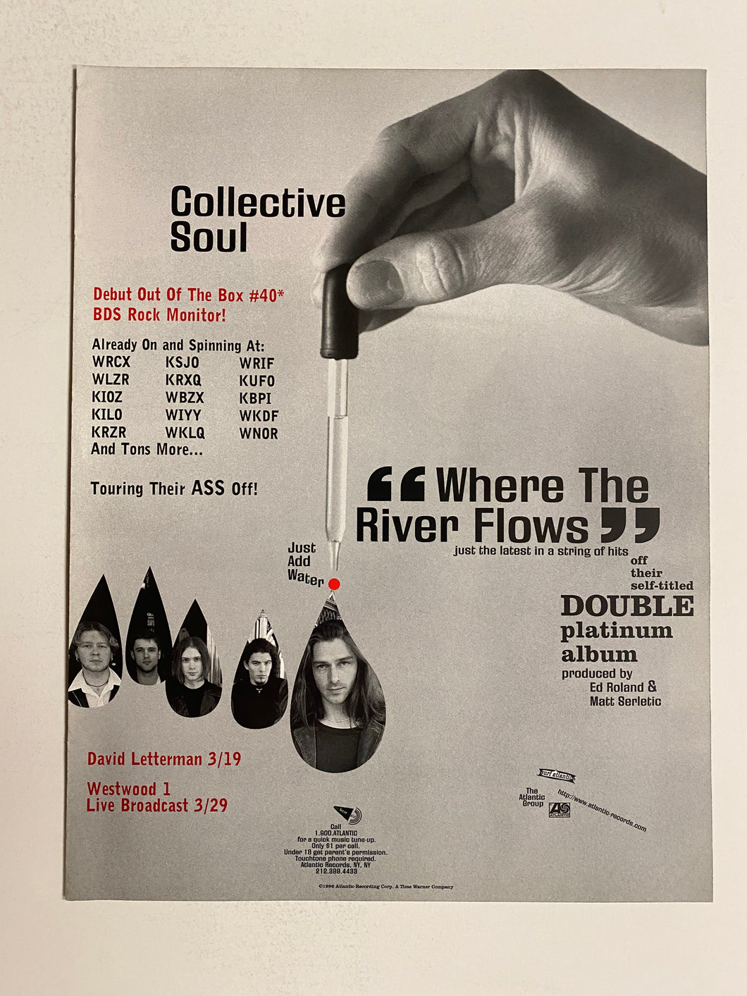 Collective Soul - 8 1/2” x 11” Trade Ad #1