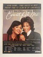 Whitney Houston / Cece Winnans - 8 1/2” x 11” Trade Ad #3