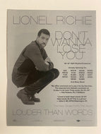 Lionel Richie - 8 1/2” x 11” Trade Ad #7