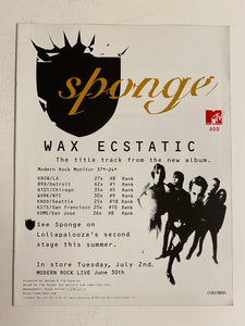 Sponge - 8 1/2” x 11” Trade Ad #2