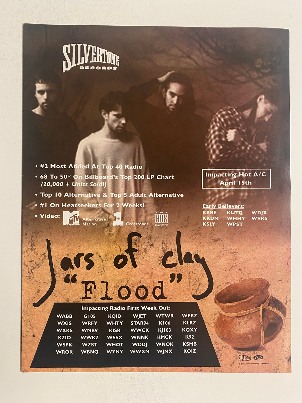 Jars Of Clay - 8 1/2” x 11” Trade Ad #2