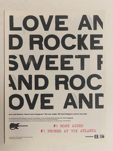 Love And Rockets - 8 1/2” x 11” Trade Ad