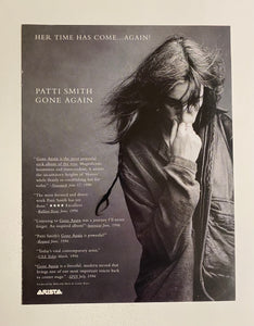 Patti Smith - 8 1/2" x 11" Trade Ad #1